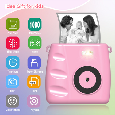 2.4 Inch Instant Print Kids Dual Camera With VideoGraphy And Photography
